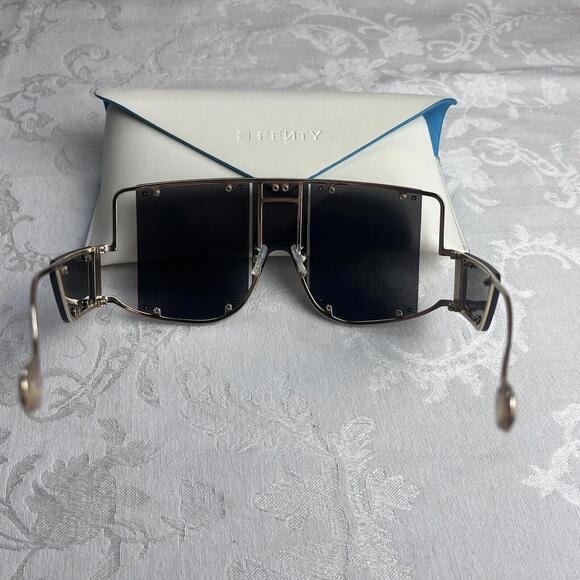 Genuine Fenty Blockt Black Smoke Gold Metal Frame Sunglasses With Case Only - Picture 5 of 16